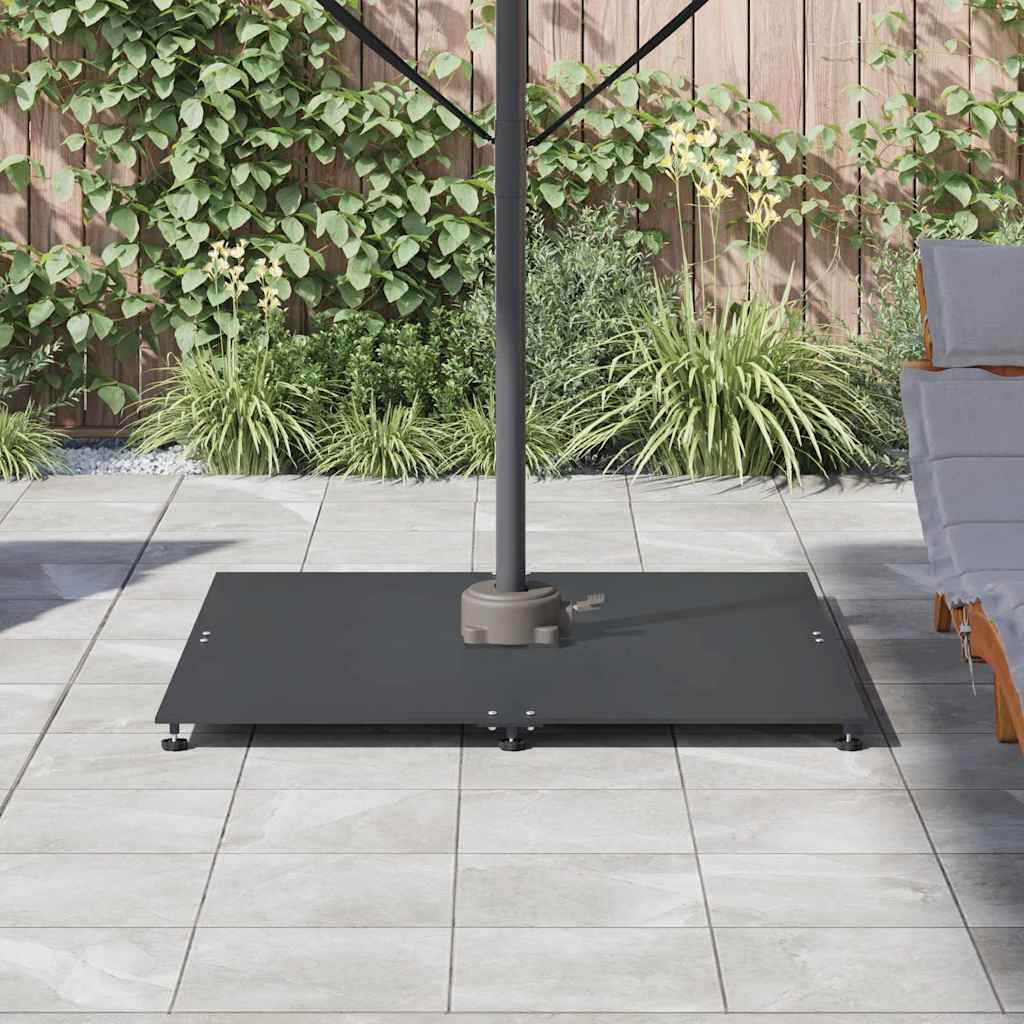 Pied de parasol Gris foncé 100 x 100 x 4 cm Acier - 4