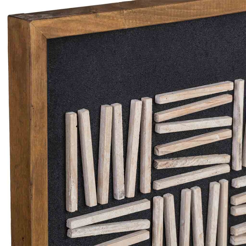 Tableau artisanal en bois recyclé en relief 42 x 4 x 62h cm | Leroy Merlin