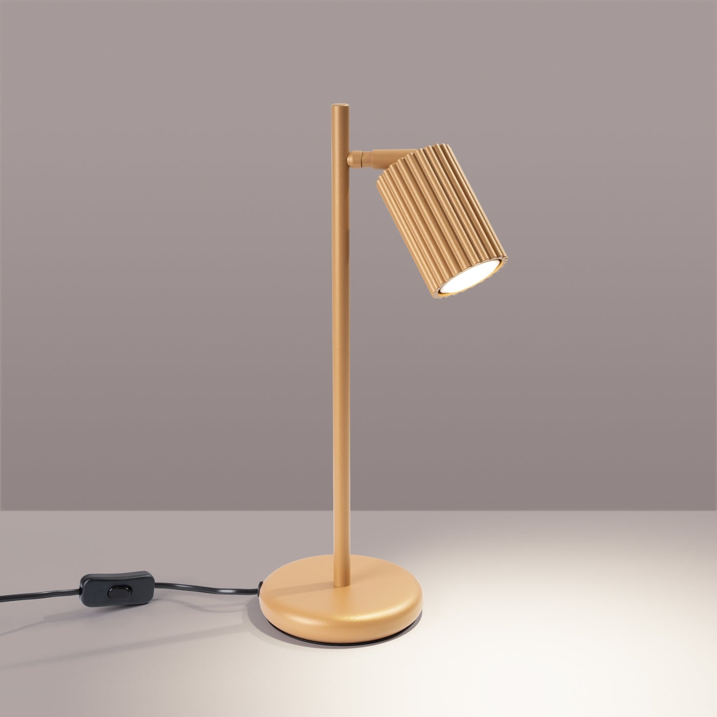 Lampa biurkowa GLOOW złota LED 3000K - 14.5x19.5x43cm Sollux