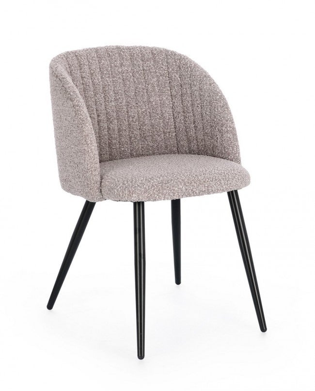 Zestaw 2 krzeseł do jadalni z włókna syntetycznego, norka