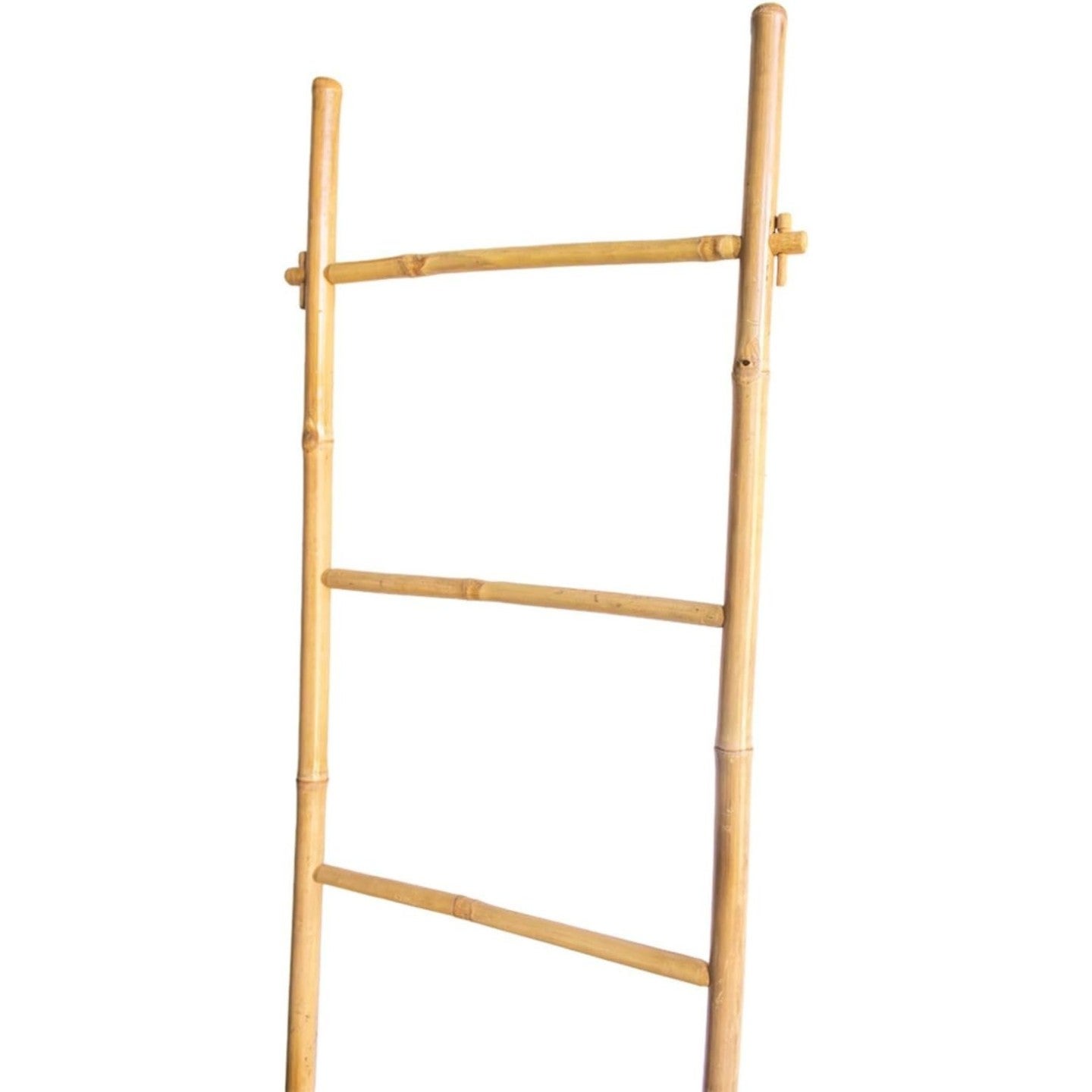 Scala portasciugamani in bambù con 5 barre asciugasciugamani, 180 x 55 x 4 cm - 5