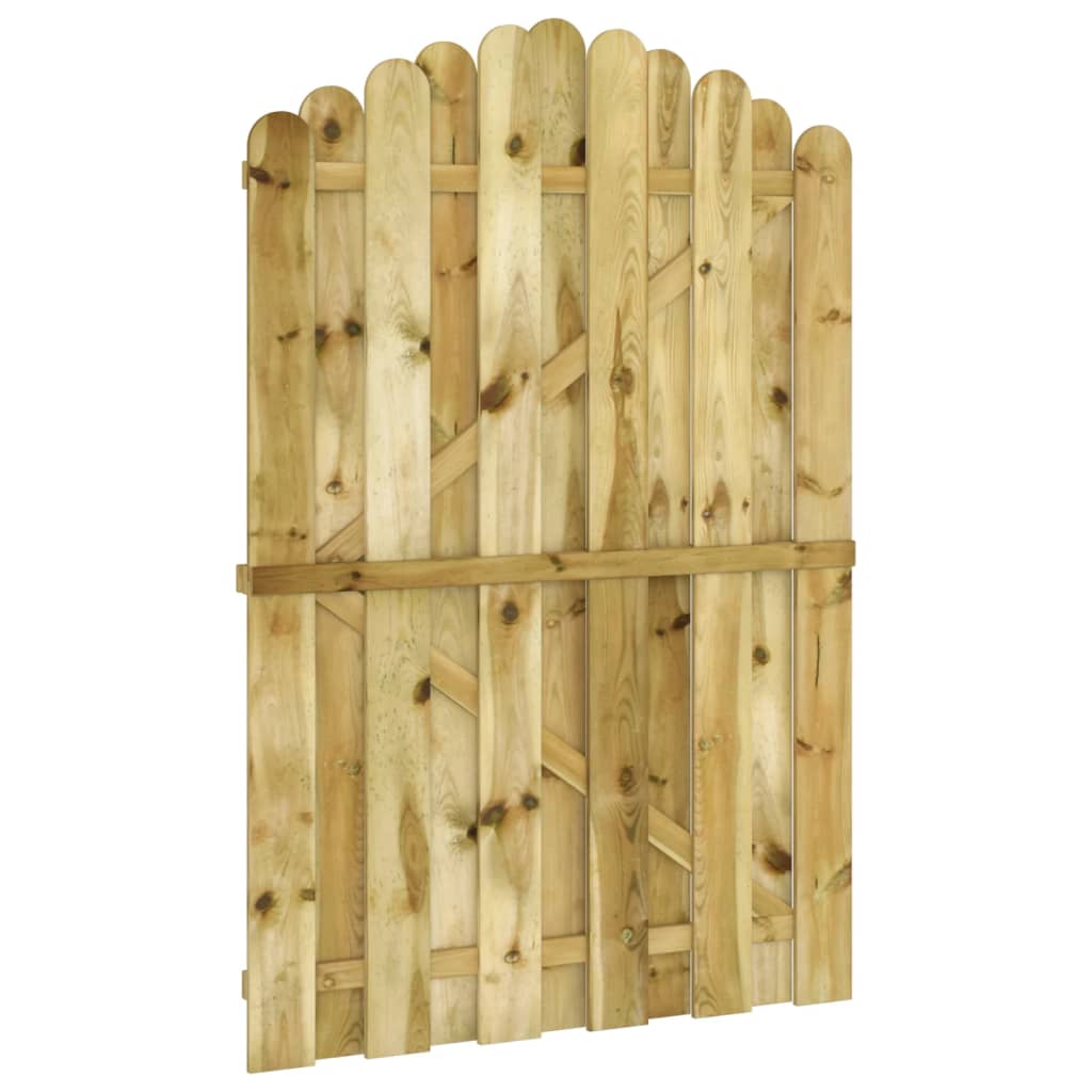 vidaXL Cancello da Giardino in Legno di Pino Impregnato 100x150 cm - 3