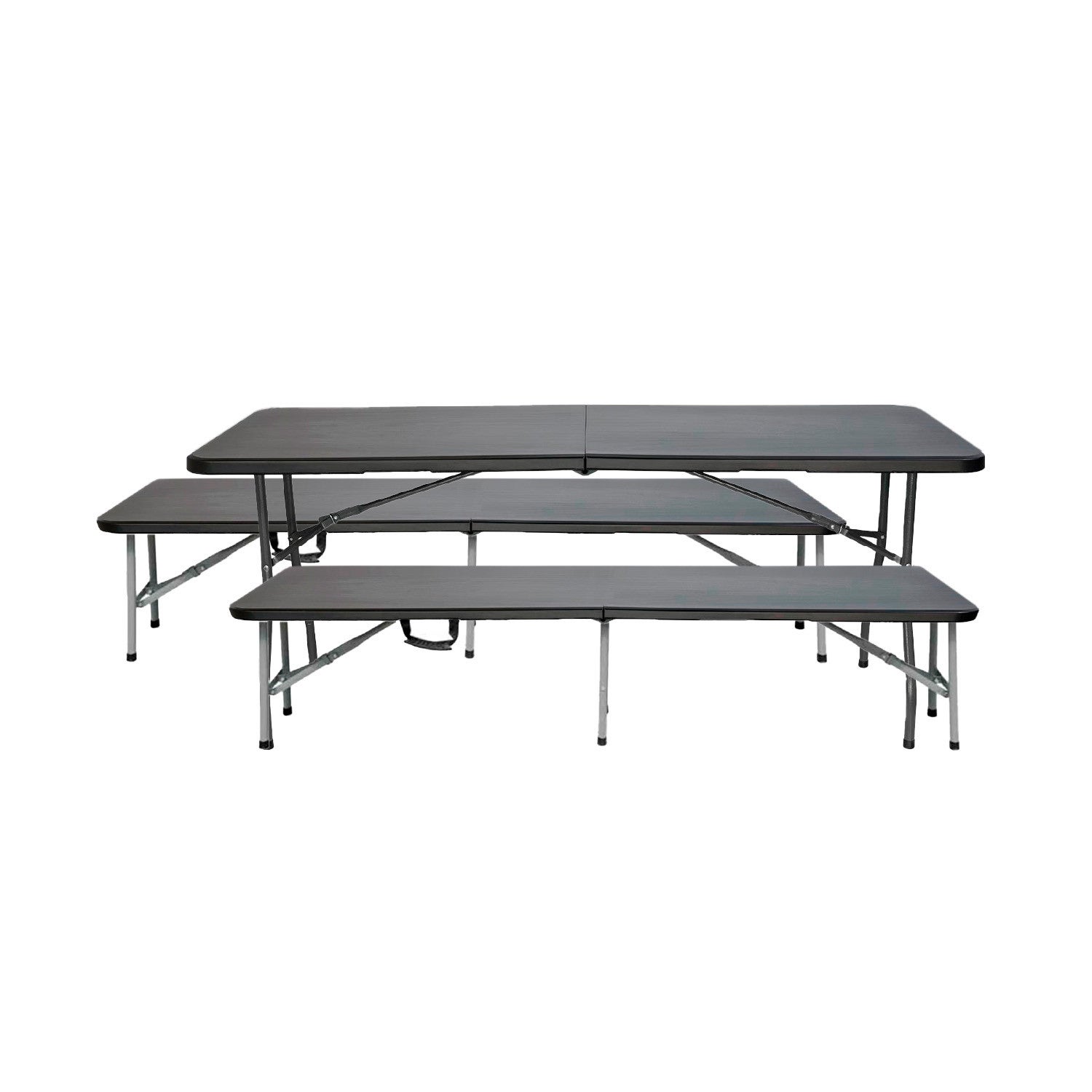 Table De Service Pliante Compact - Plateau Pratique Avec Roulettes Et Verrouillage