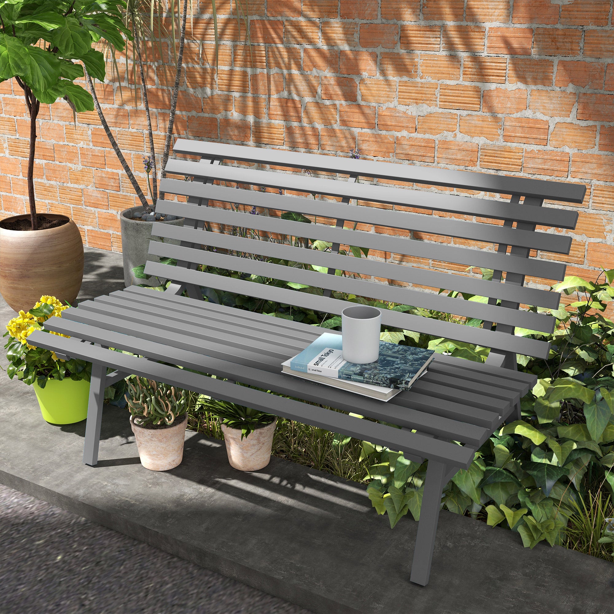 Banc d'extérieur Aluminium Outsunny - 2