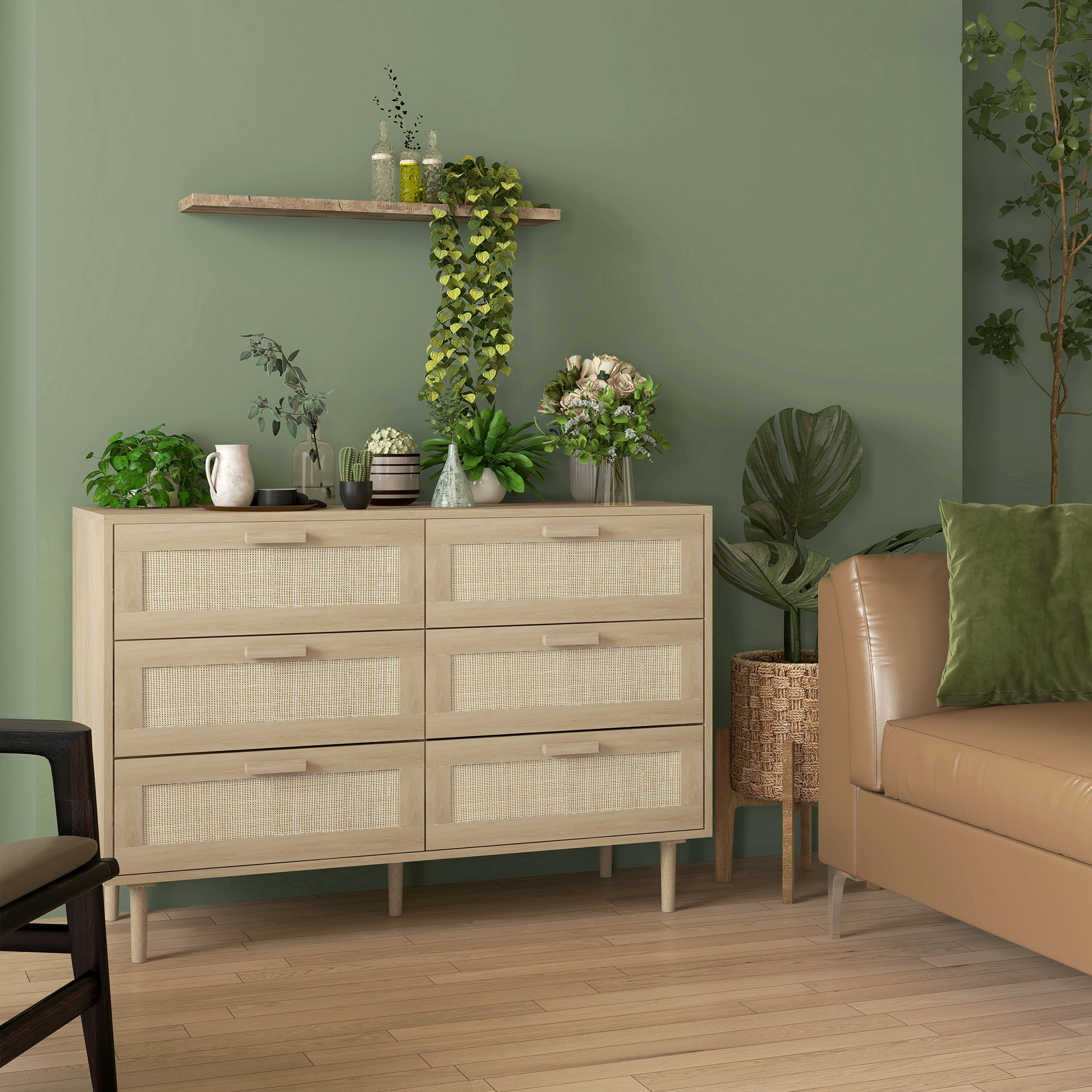 Commode Panneau de particules HOMCOM - 2