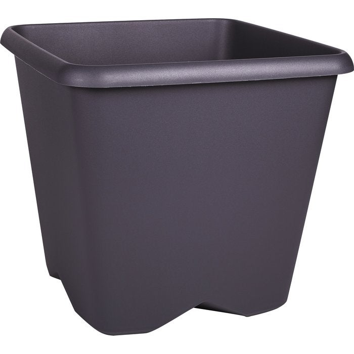 Pot Plastique Carr Chorus Eda L Gris Anthracite Leroy Merlin