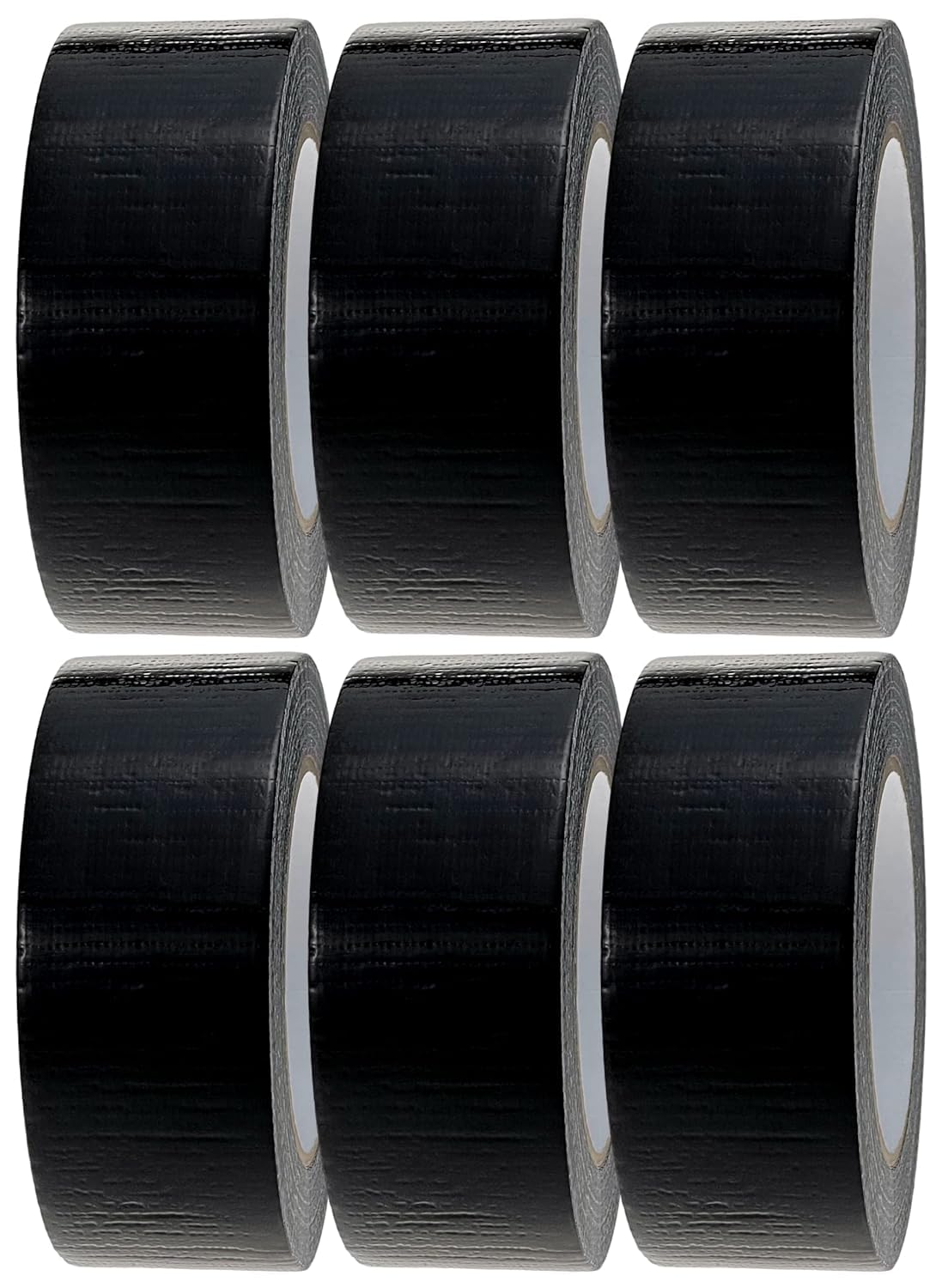 Pachet de 6 benzi adezive negre tip gaffer 48 mm x 45 m, rezistente la apă, multifuncționale pentru interior și exterior, ultra rezistente. 6buc
