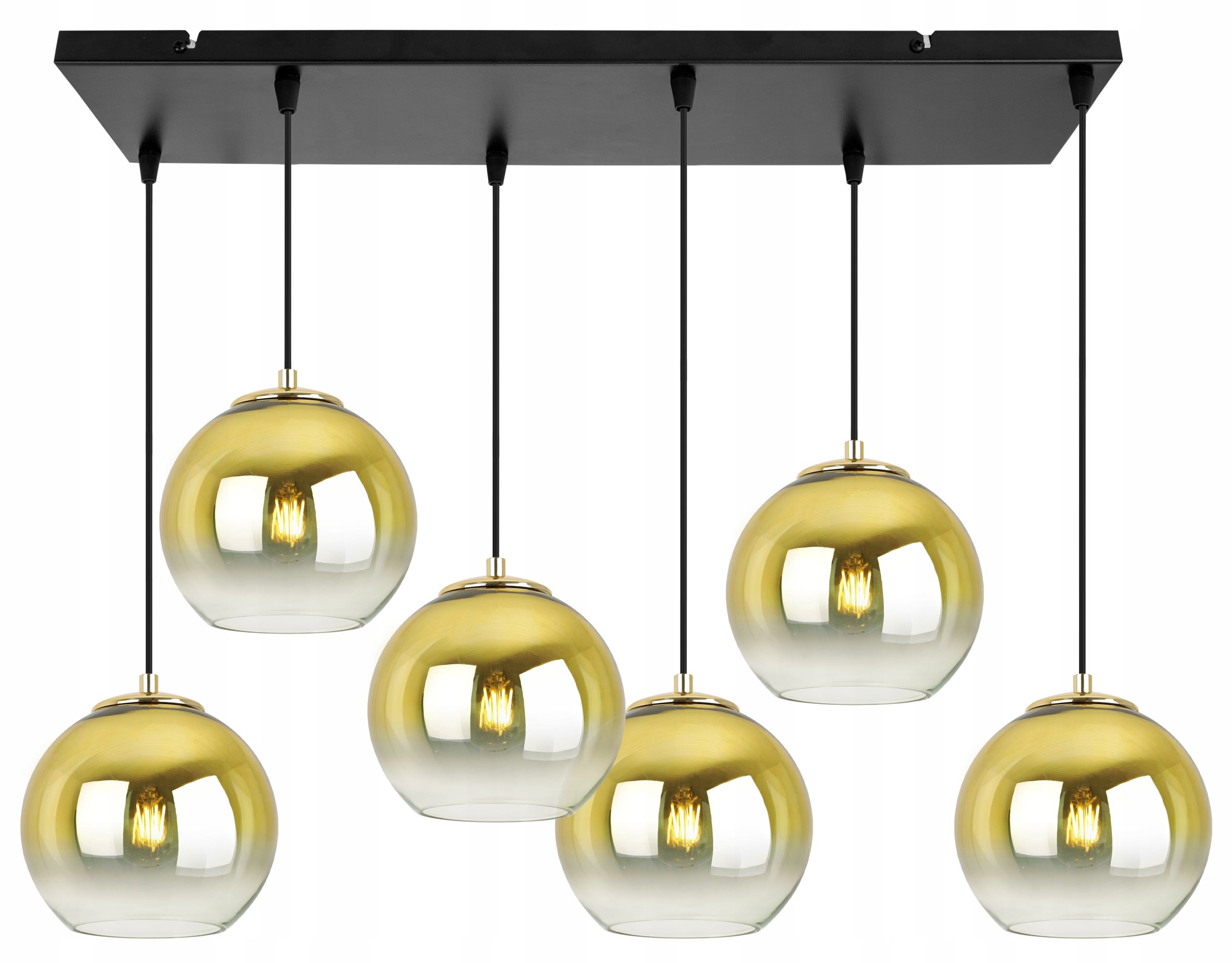 Lampa sufitowa wisząca Spider Beren Gold boho 6xE27 15cm abażur kula złota Light Home LH