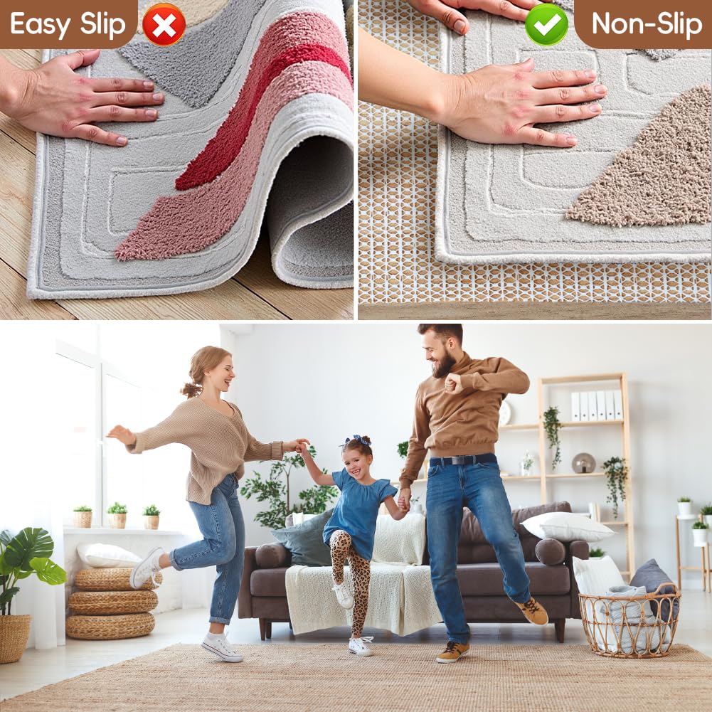 sous-Tapis Anti Derapant, 1.5m*2m Moquette Tapis Stoppeur, PVC Multi-Usage Anti Derapant Tapi, Anti-Glissement Protection Antidérapante pour Tiroirs - 3