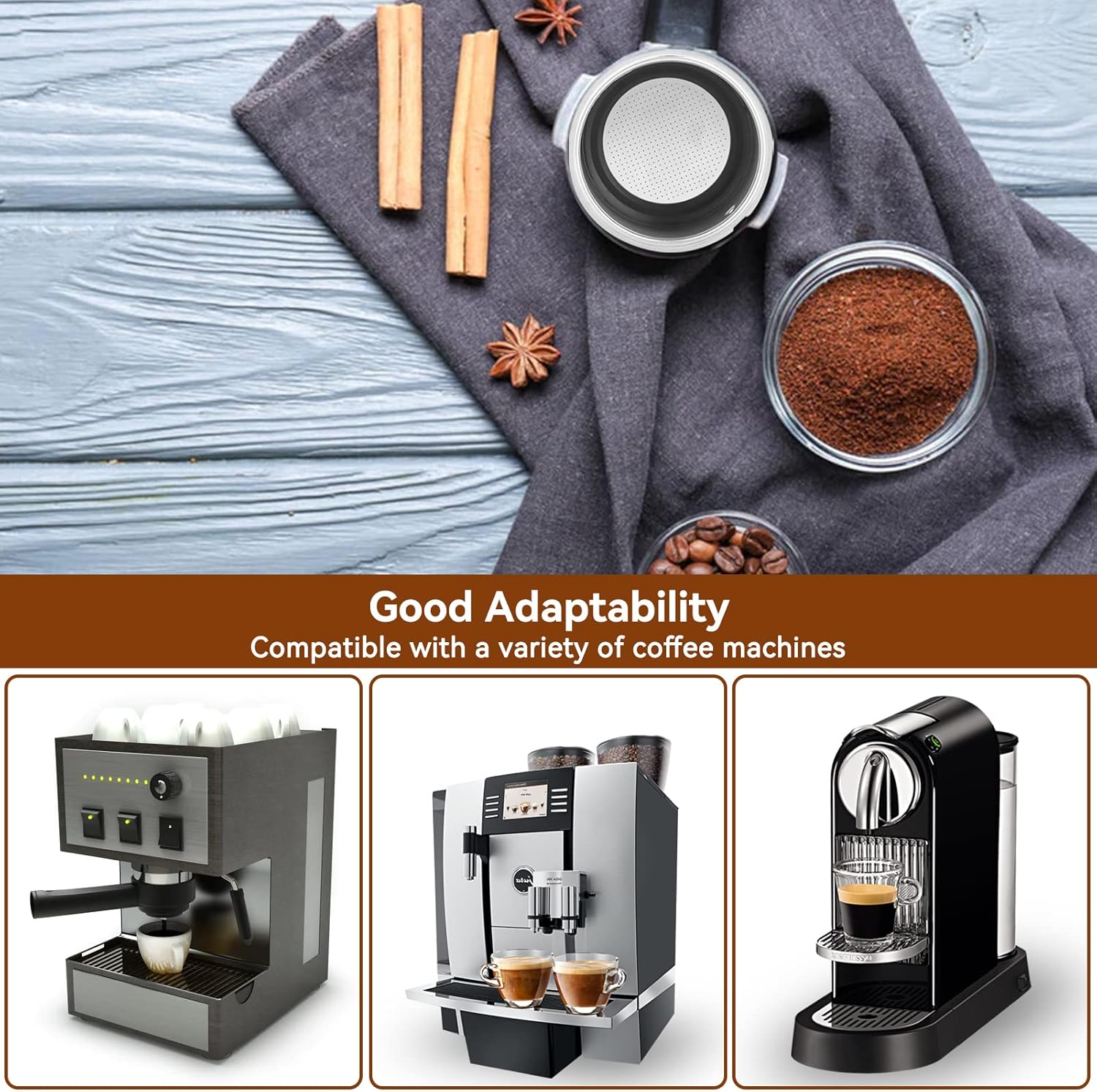 Panier à Expresso Inox 51 Mm - Filtre Réutilisable à Trous Multiples | Pour Cafetières Professionnelles Ou Maison