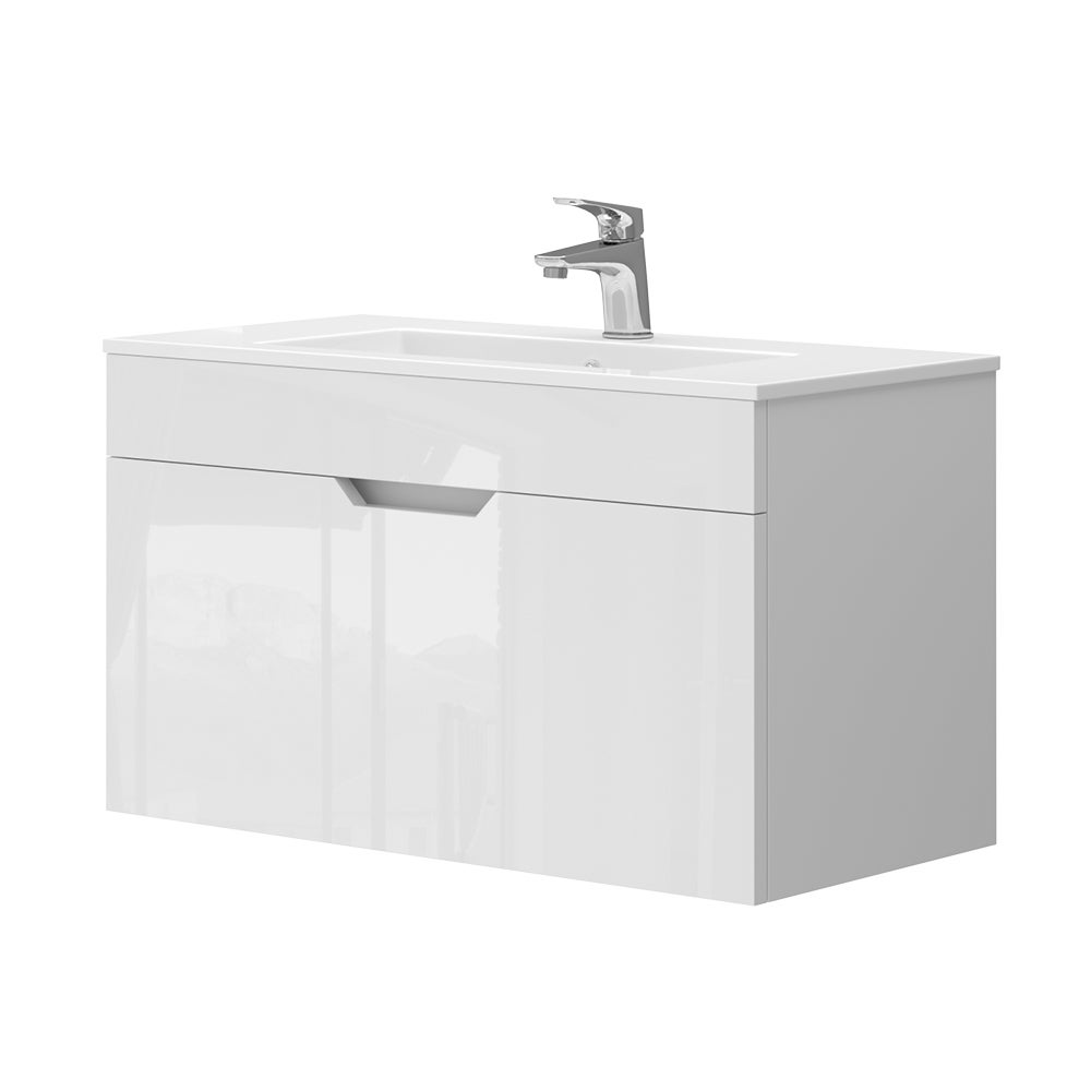 Vicco Zestaw mebli łazienkowych Stefanie, Biały, 2 części, szafka dolna 80 cm