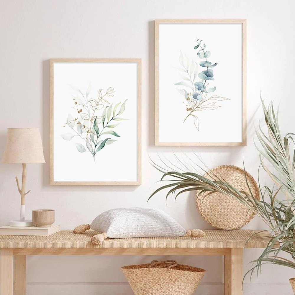 3 Tableau Botanique Poster Feuille Tropicale Affiche Plante Verte 30x40 Nordique Decoration Murale Salon Moderne sans Cadre - 2