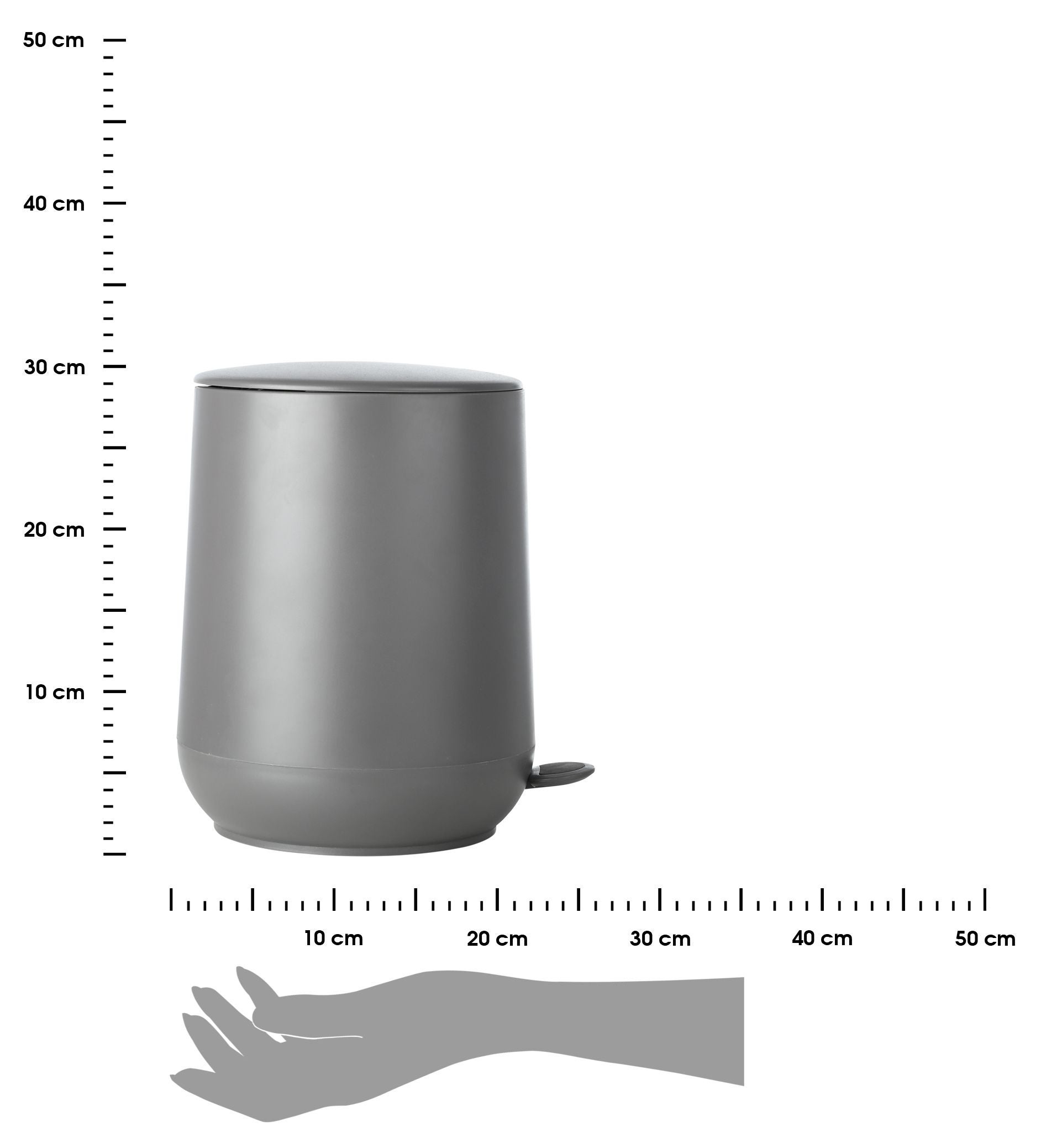 Kosz na śmieci Estia tworzywo sztuczne szary 5 l 1 szt. - 3