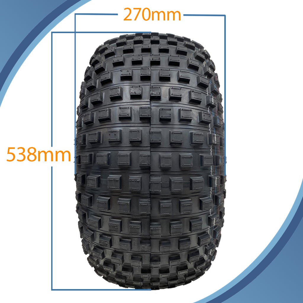 Kit de remorque pour quad ou VTT : roues à crampons 22x11.00-8, essieux, attelage, capacité de charge de 310 kg - 2