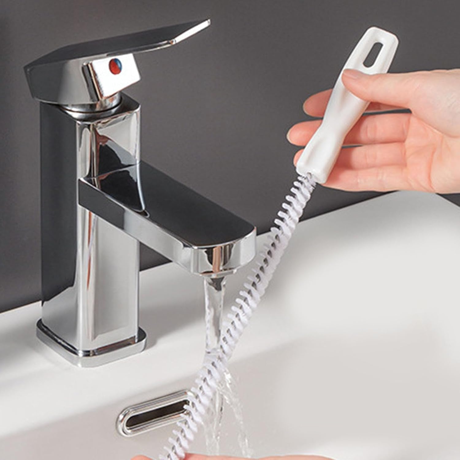 10*Sturalavandini altamente flessibile per rimuovere i capelli, sonda per lavello pieghevole con design a spirale (45 cm) - 4