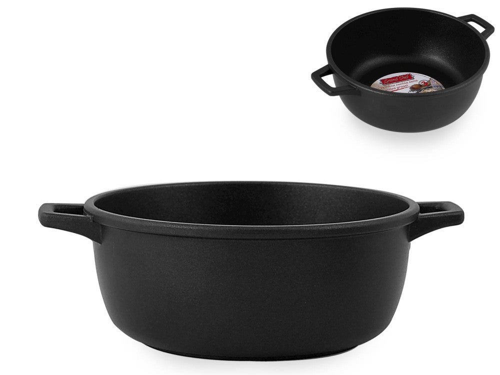 Casserole Fusion antiadhésive Extra Chef 2 poignées Diamètre 24 cm Marque H&H | Leroy Merlin