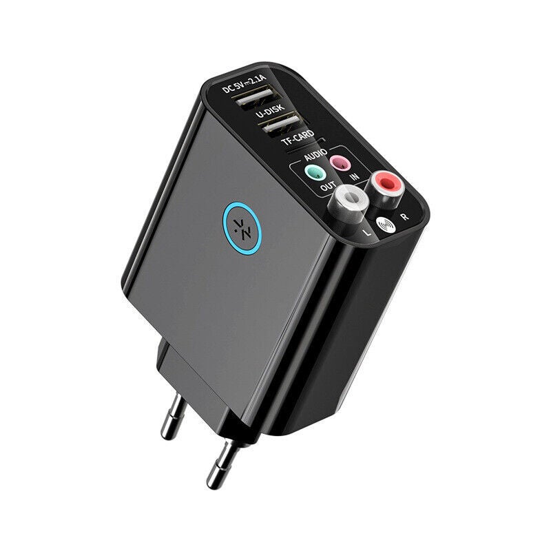 Adattatore BT 5.0 2 In 1 (Ricevitore + Trasmettitore) – Connessione Wireless Per Auto, Cuffie, PC – Batteria 250 MAh, 12h Di Autonomia, Mani Libere - 4