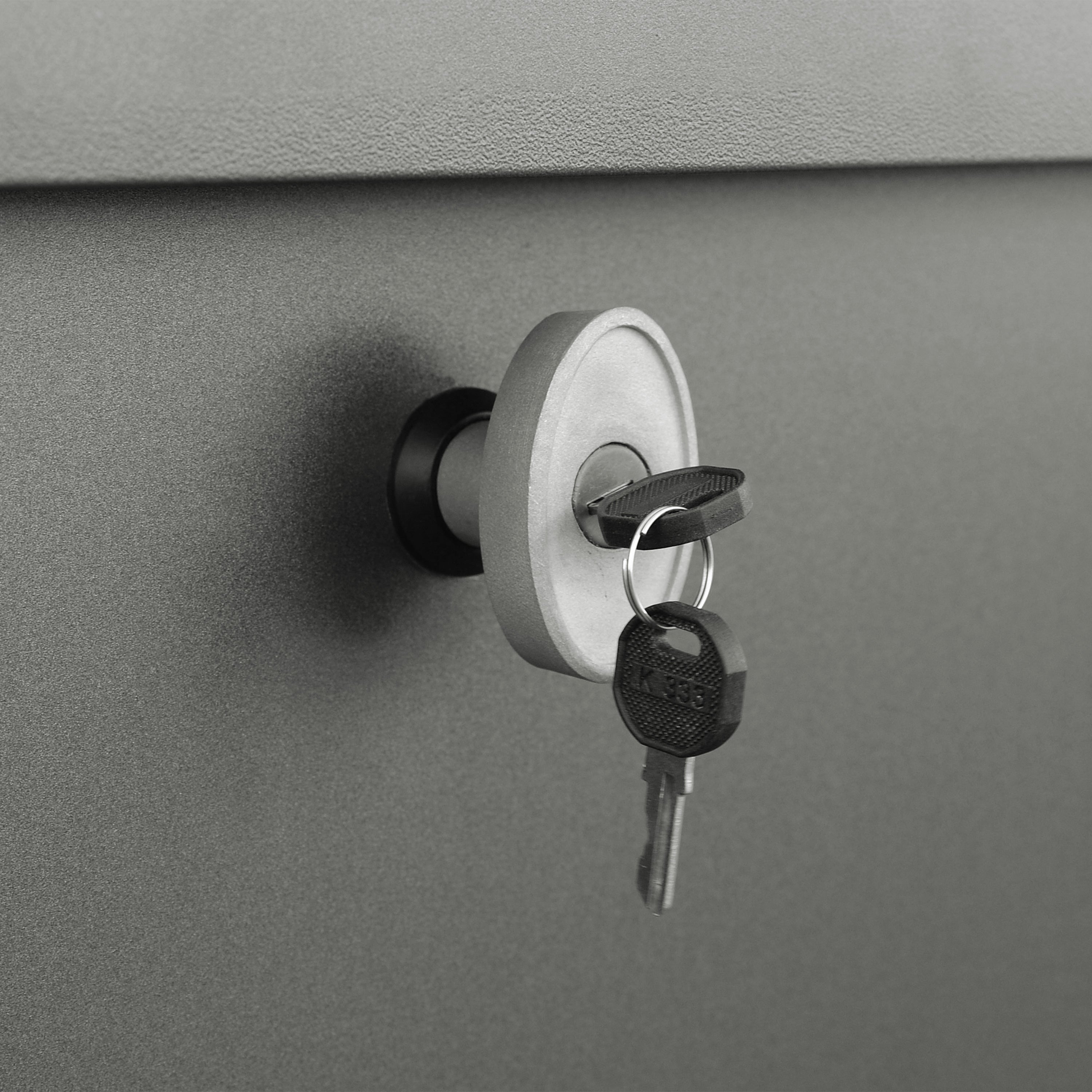 GFP Primeyard Cassapanca da giardino 162x84x72 cm baule da esterno metallo antracite impermeabile - 4