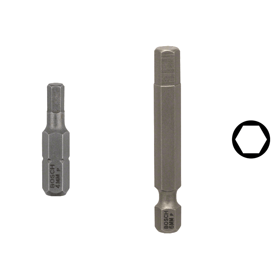 Bosch 3x bit wkrętakowy Extra-Hard, HEX 6, 49 mm - 2607001735