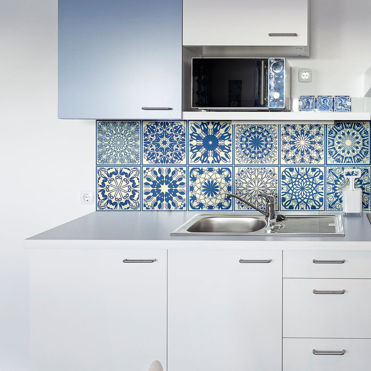 12 adesivo piastrelle azulejos Edoardo - Sticker adesivo - adesivi murali - 12stickers15x15cm - 4