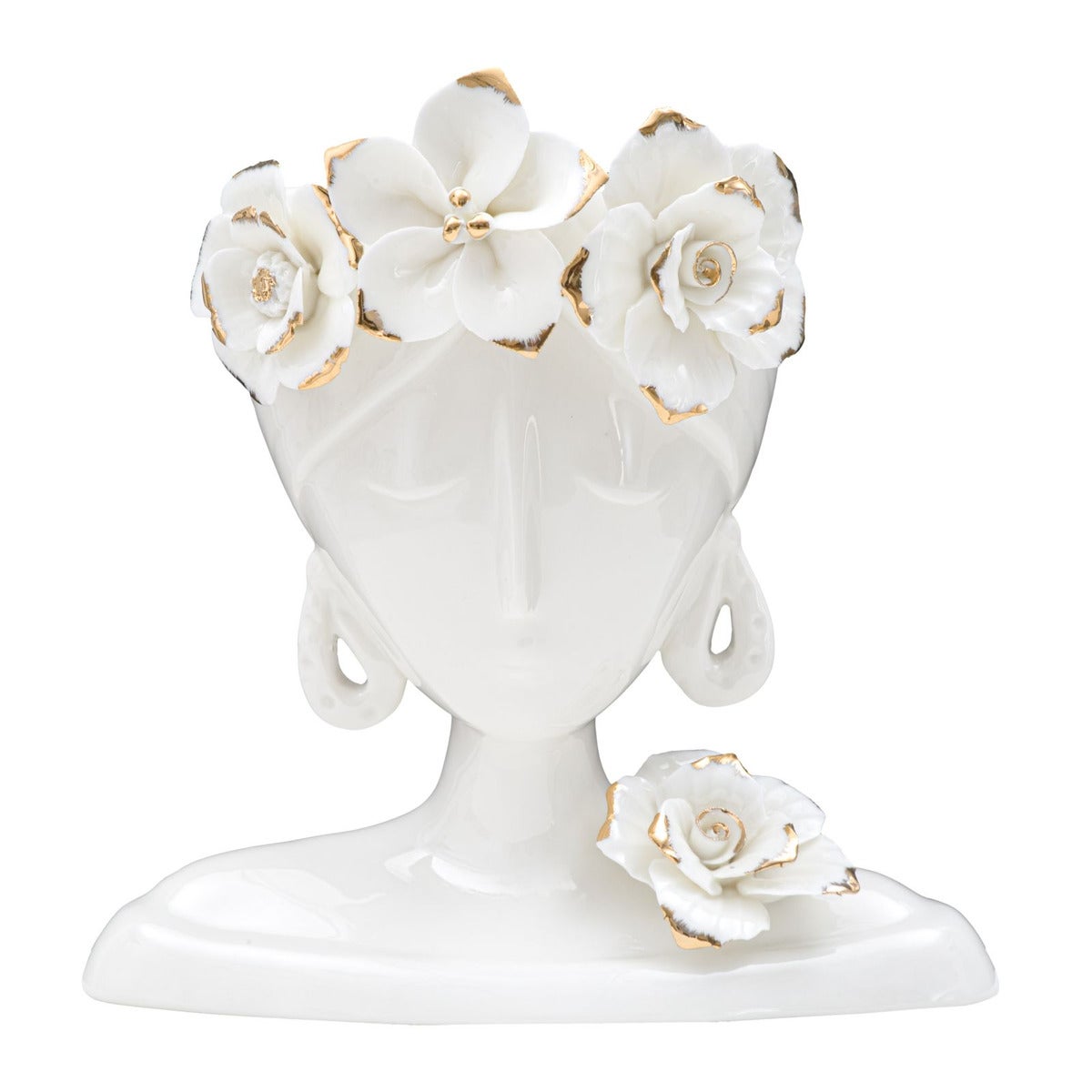 Wazon Dekoracyjny Twarz 27, Porcelana, Biały, Seven Design