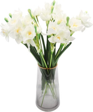 YO CHO 4 rami stelo lungo fiori artificiali rose di seta ramo bianco rosa matrimonio casa decorazioni per la tavola finte piccole rose fiori  320