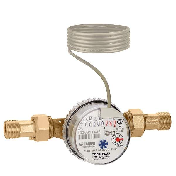 Compteur volumétrique avec sortie impulsions Caleffi 7942 - 3/4
