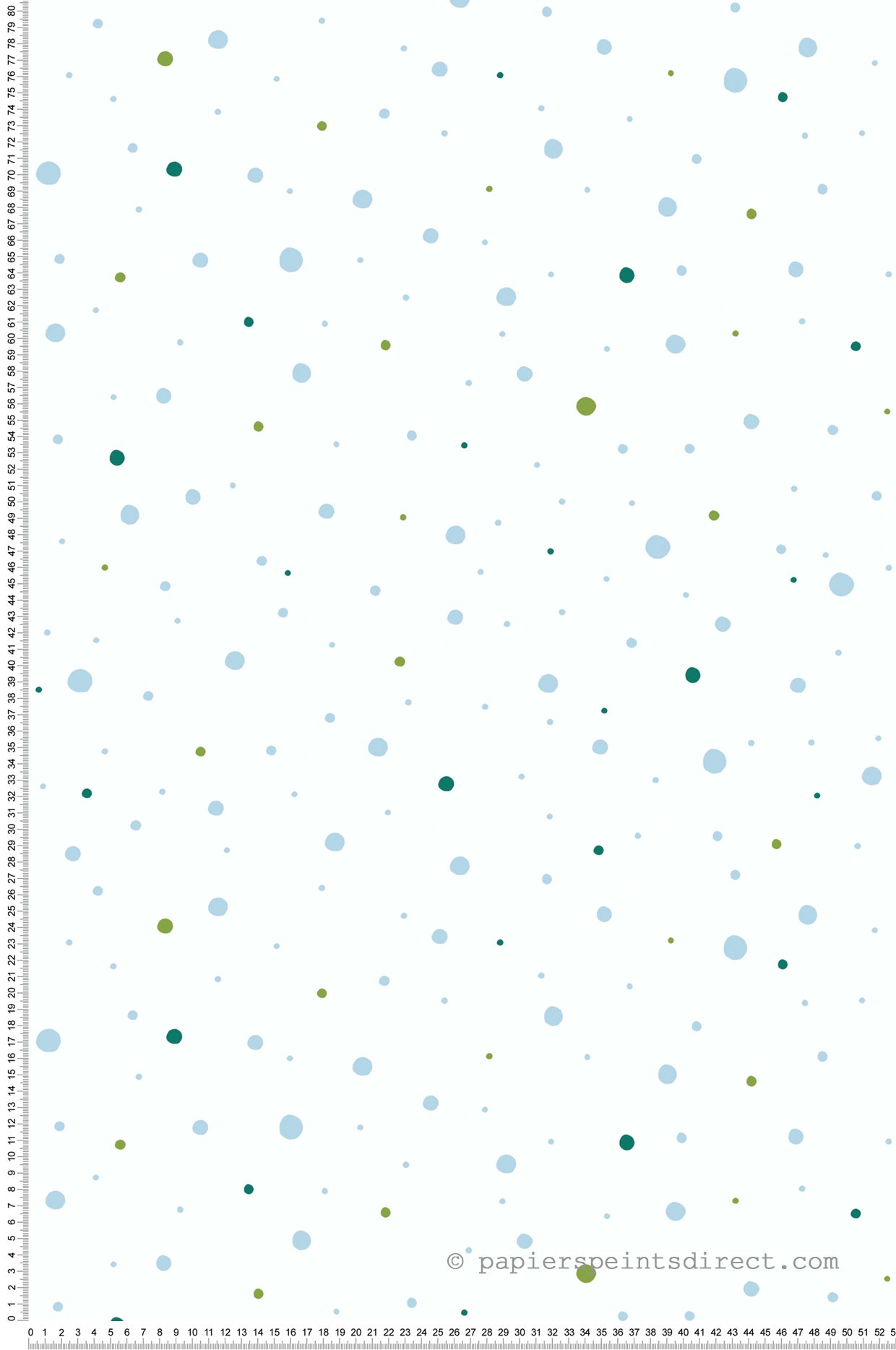 Papel pintado azul cielo con puntos azules y verdes papel pintado vinílico para dormitorio infantil papel pintado infantil con relieve