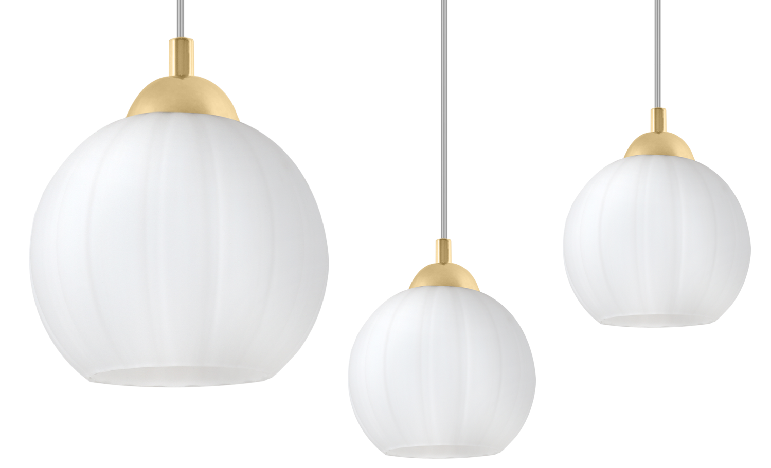 Lampa sufitowa wisząca Costa loft 1xE27 klosz kula biały/złoty Light Home LH - 7