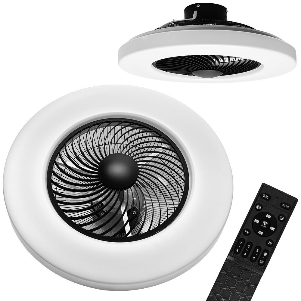 Lampa Z Wiatrakiem Toolight App1552-C Czarny