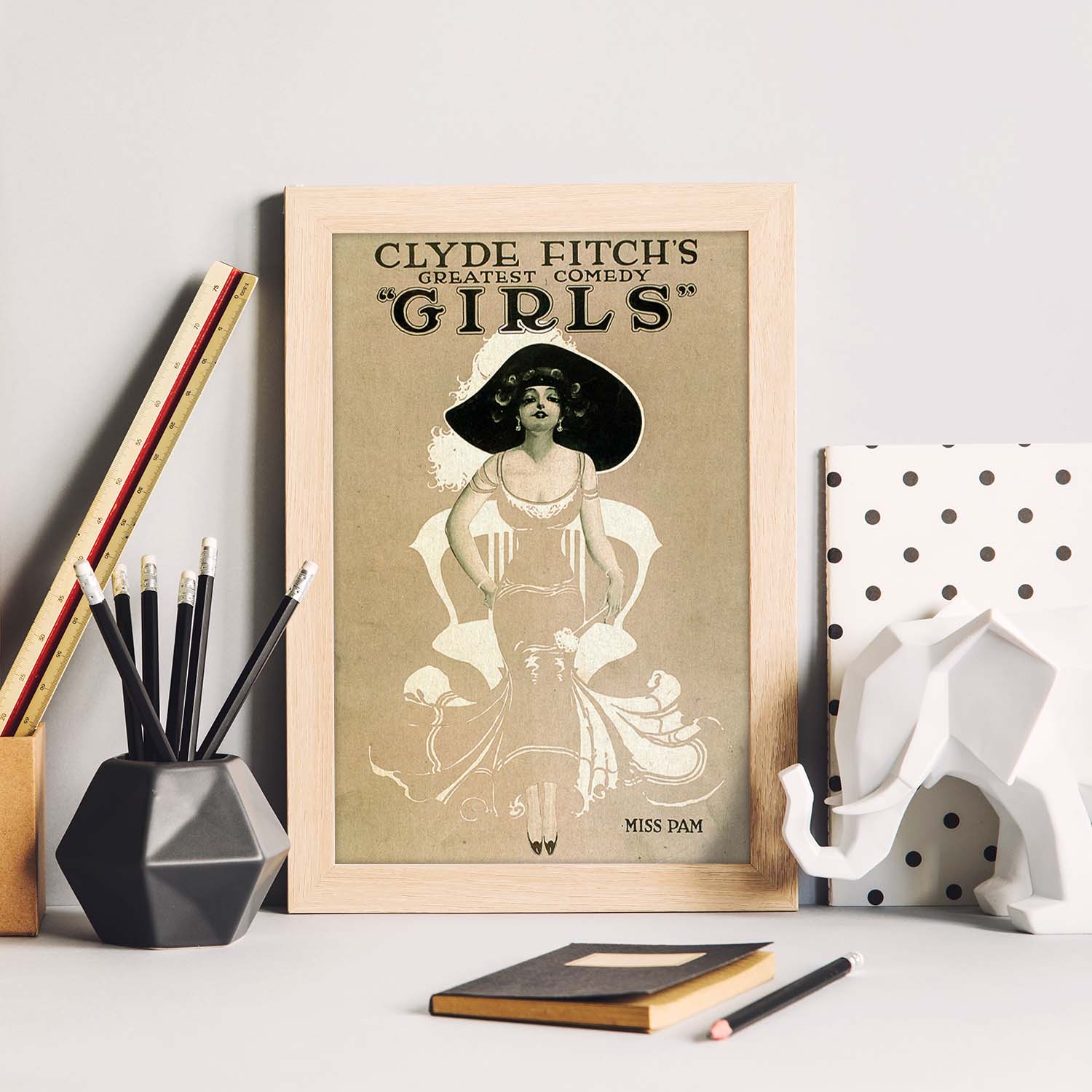 Affiche Art Nouveau American Crescent Cycles 1899 – Poster A4 (Papier Photo 235g/m²)