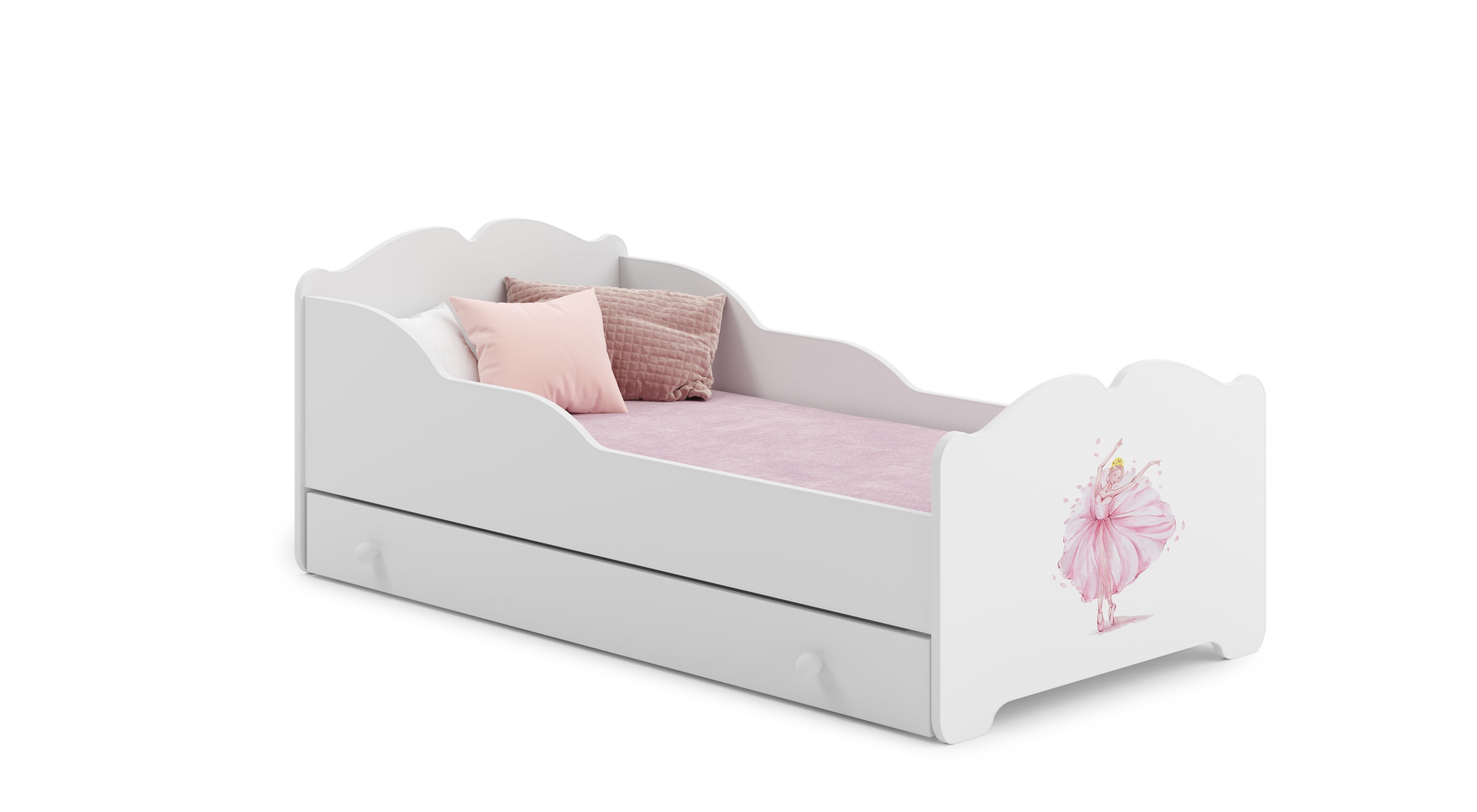 Lit Enfant AIYAPLAY 140x70 Cm – Protection Anti-chute, Bois Pin Et MDF – Rose, Pour 3-8 Ans - 9