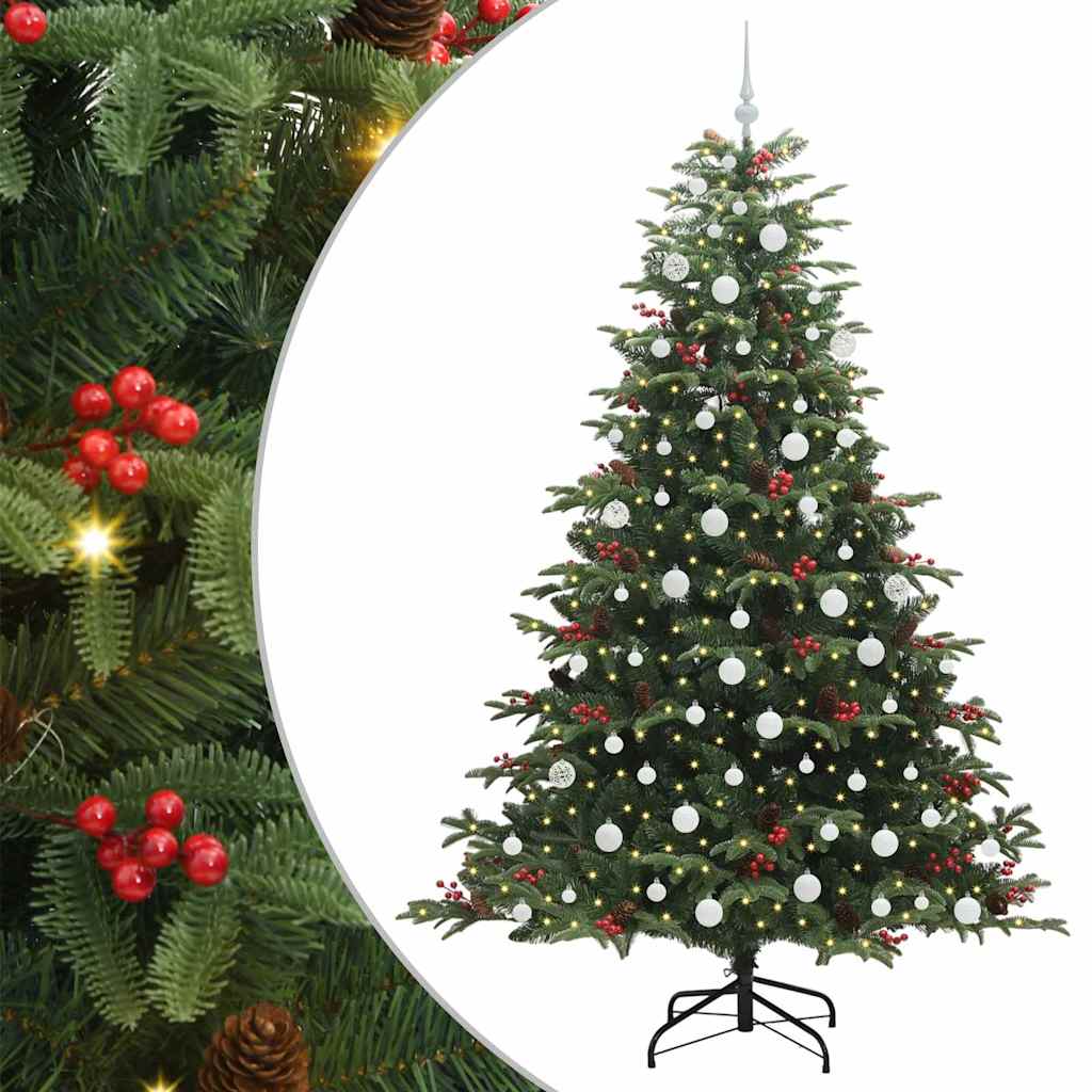 Sztuczna choinka Zielony 210 cm PVC, Metal i Plastik