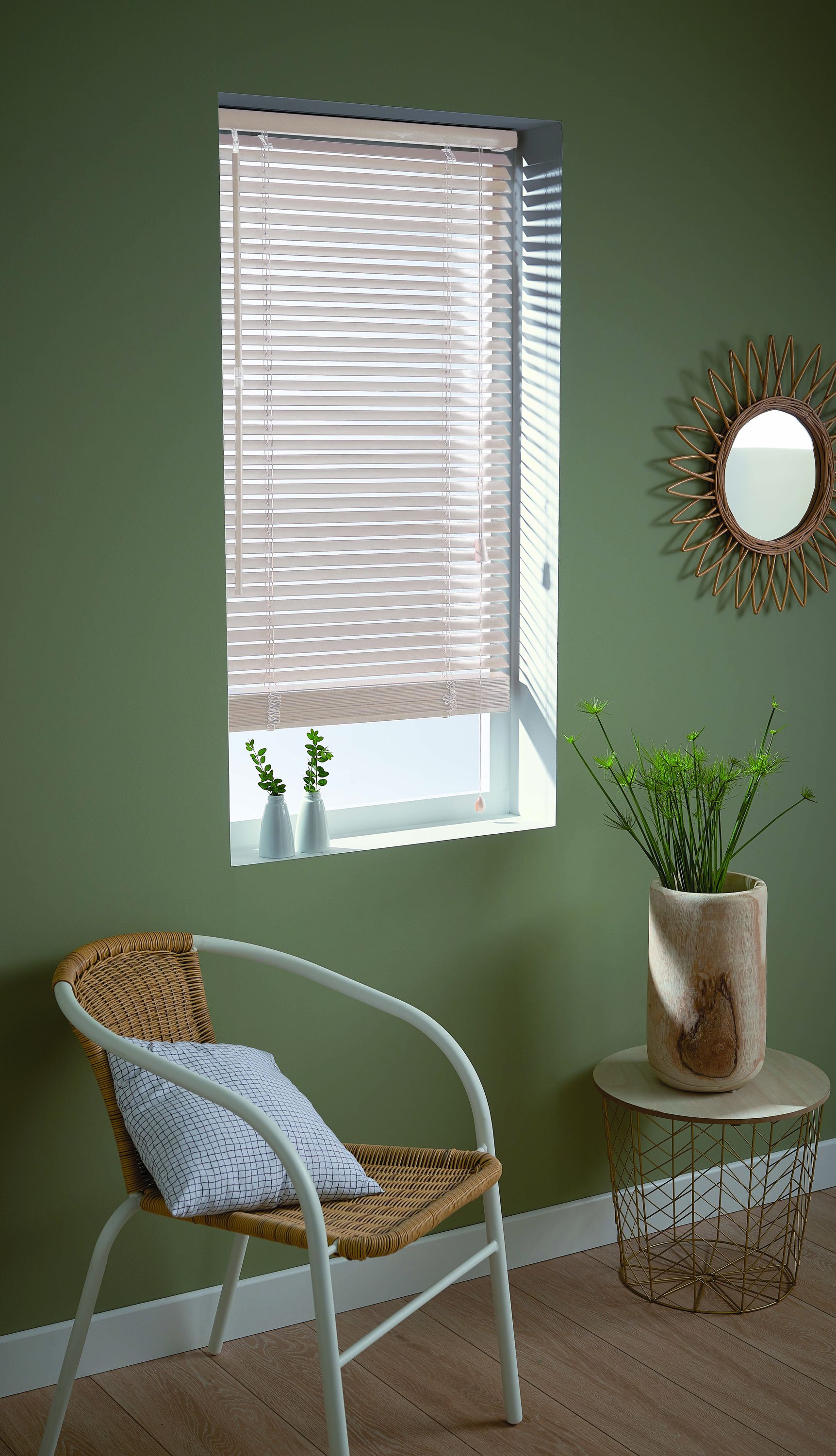 Estore laminado de madeira branco RUSHMORE - 27 mm - 100 x 150 cm - INSPIRE - 4