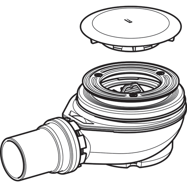 GEBERIT serie 150.552.21.1 Sifone per piatto doccia con piletta 90 mm - 5