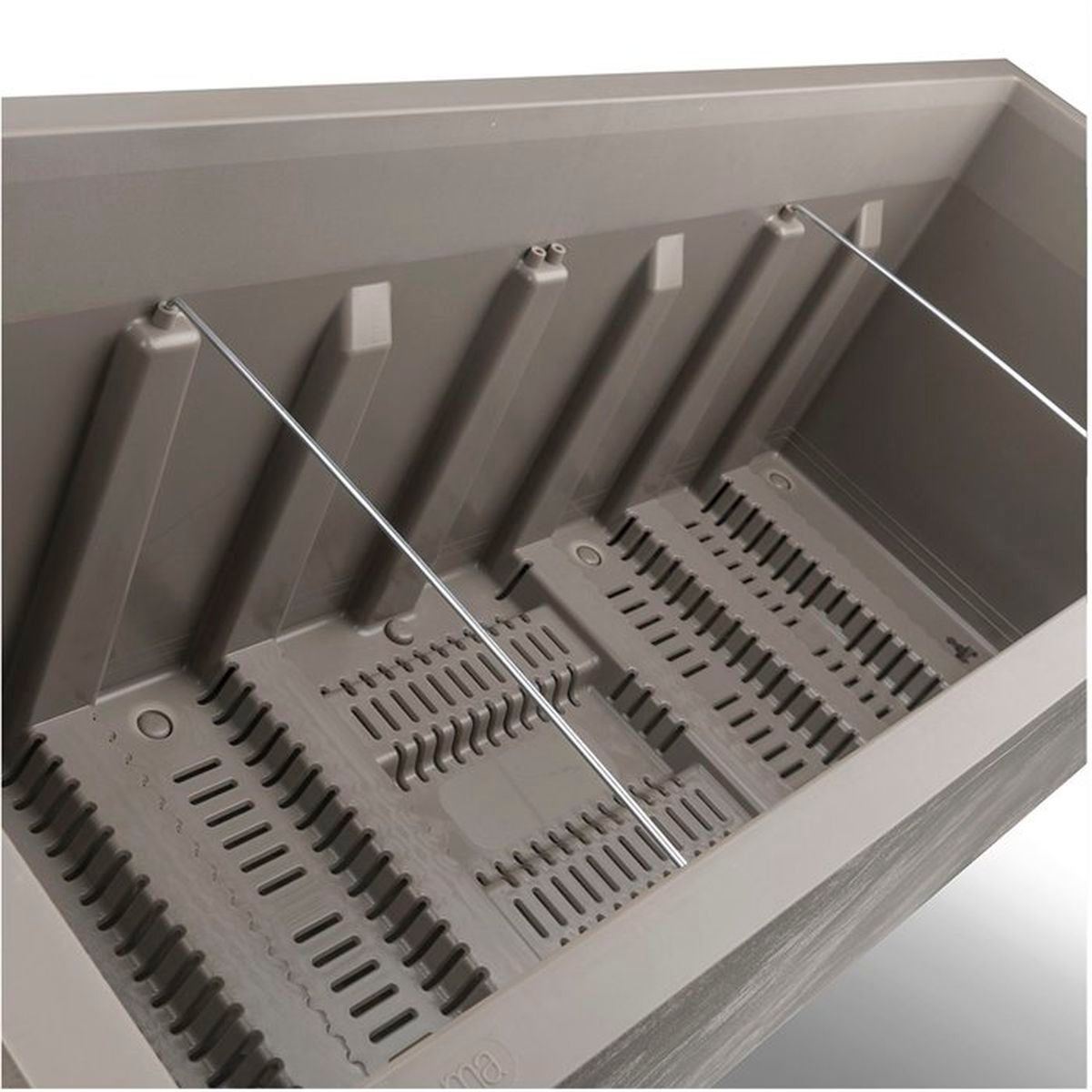 Pot rectangulaire DEROMA Millennium marron 99 cm 97 L réserve d eau roulettes - 5