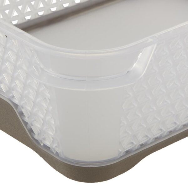 Corbeille de rangement A6 anti adhérente - Taupe - 3