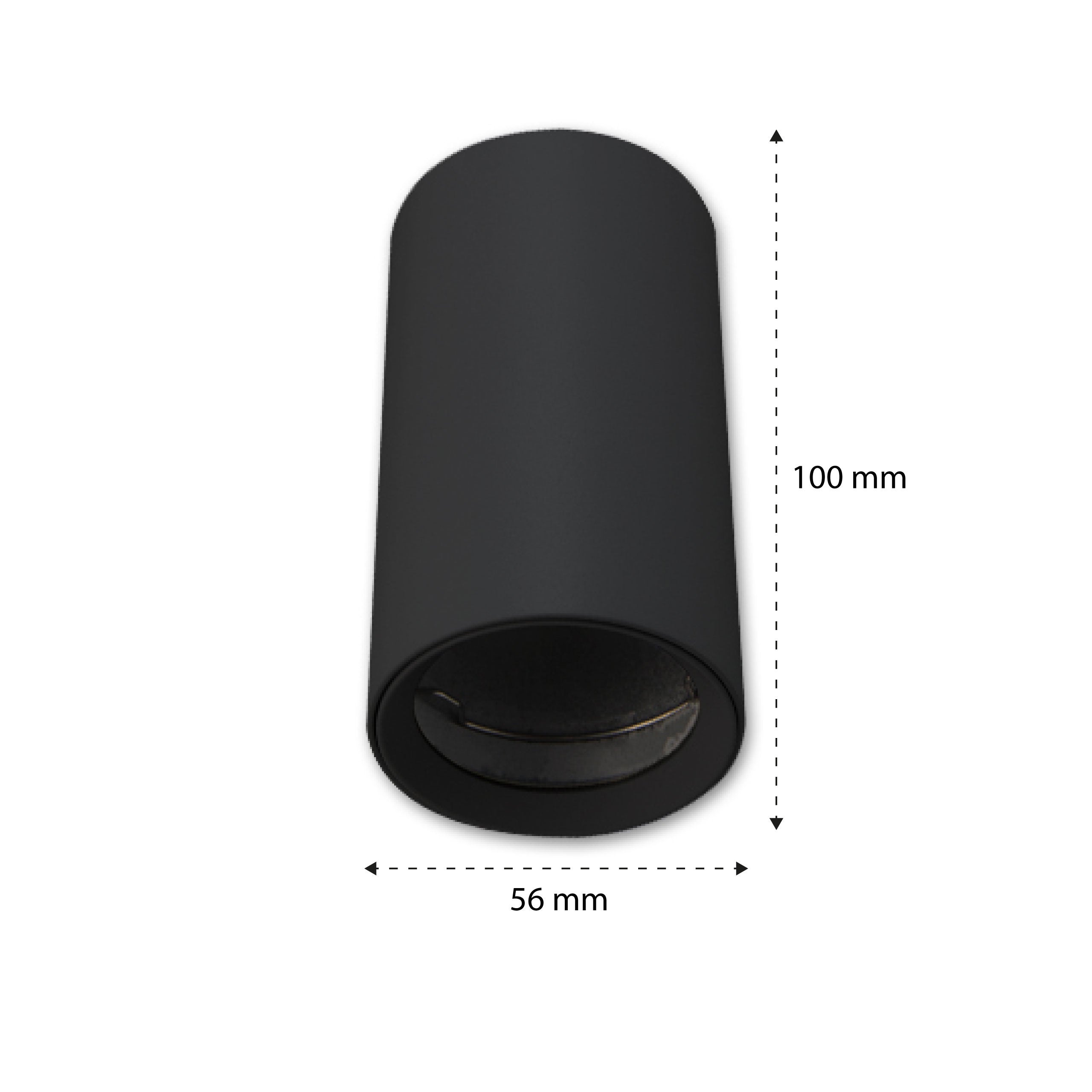 Lampa oprawa natynkowa LED GU10 56x100 mm IP20 tuba sufitowa czarna MasterLED - 2