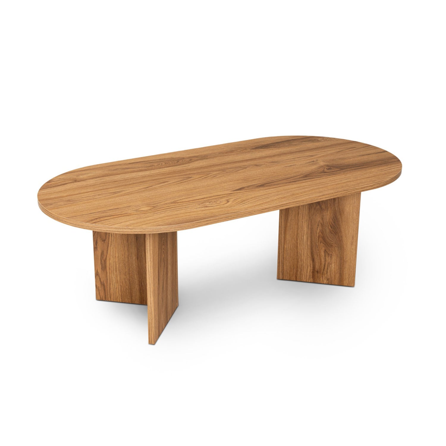 Table basse design ovale bois 120cm RAAV - 6