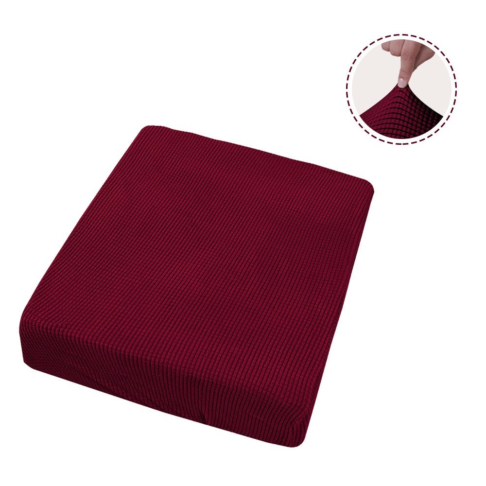 CLGTY Coprisedili Per Sedie Da Pranzo Elasticizzato, Jacquard Coprisedie Con Schienale Rimovibile Antiscivolo Fodere Per Sedie Lavabile Coprisedia Per Sala Da Pranzo-Vino rosso-6 PCS