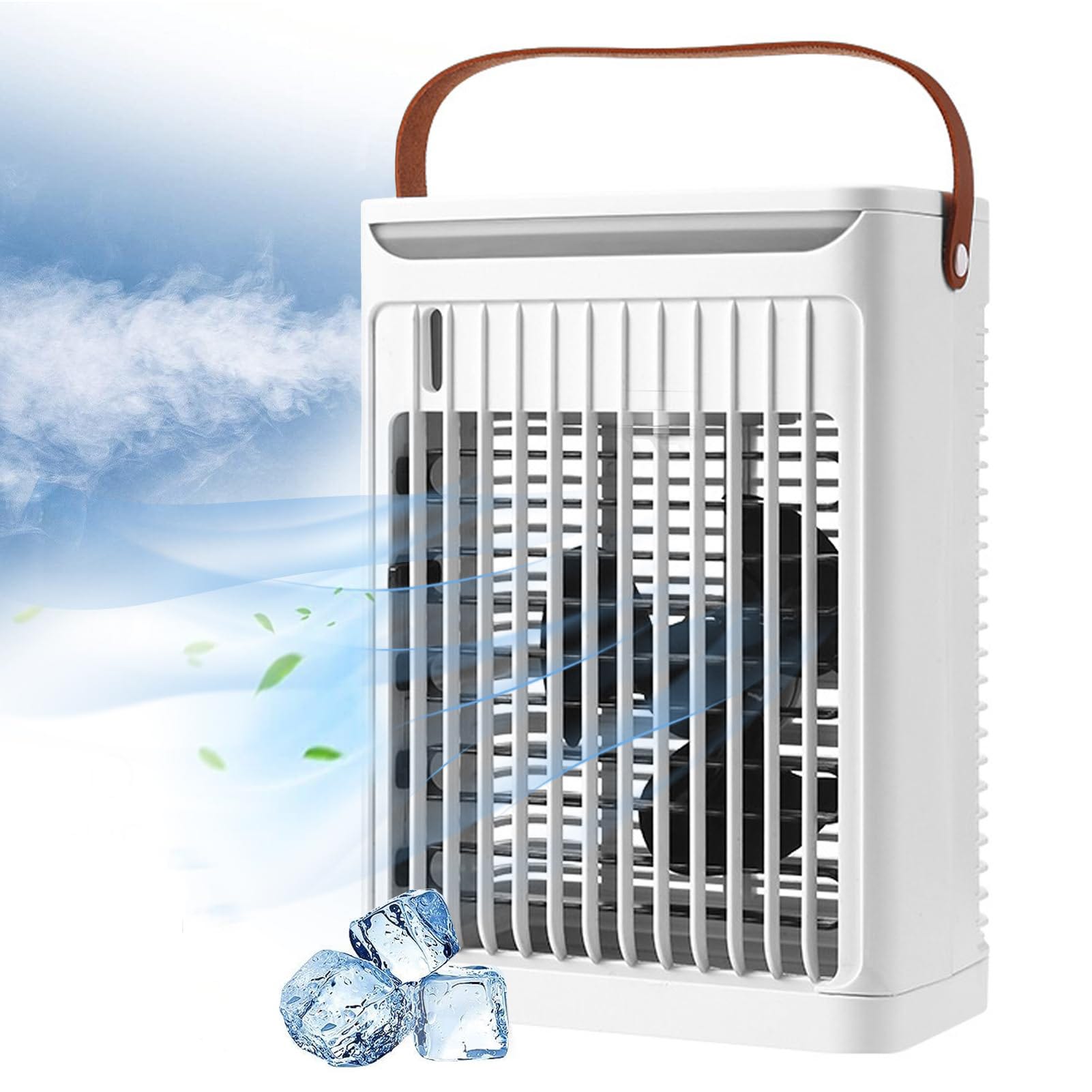 Climatiseur Portable, Refroidisseur d'air Climatiseur Mobile, USB ventilateur, 4 Vitesses,2 Climatiseur Portable, Refroidisseur d'air Climatiseur Mobile, USB ventilateur, 4 Vitesses,2