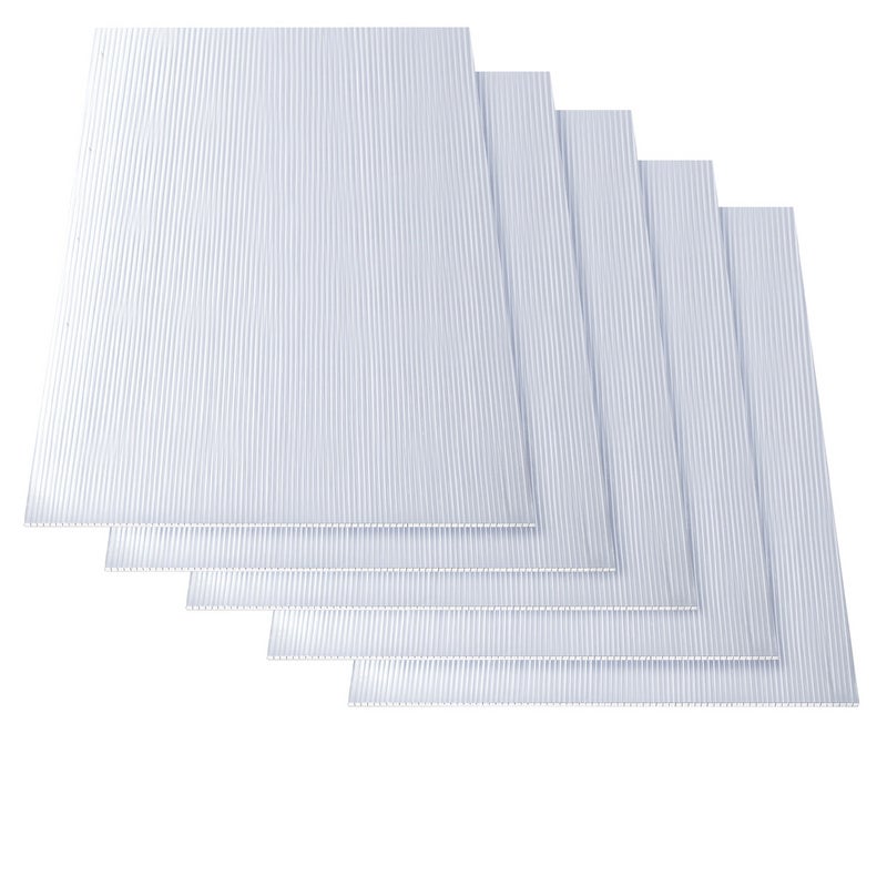 Lot De 5 Plaques Polycarbonate 6 Mm Pour Serre - Double Alvéolaire Résistant UV Et Incassable