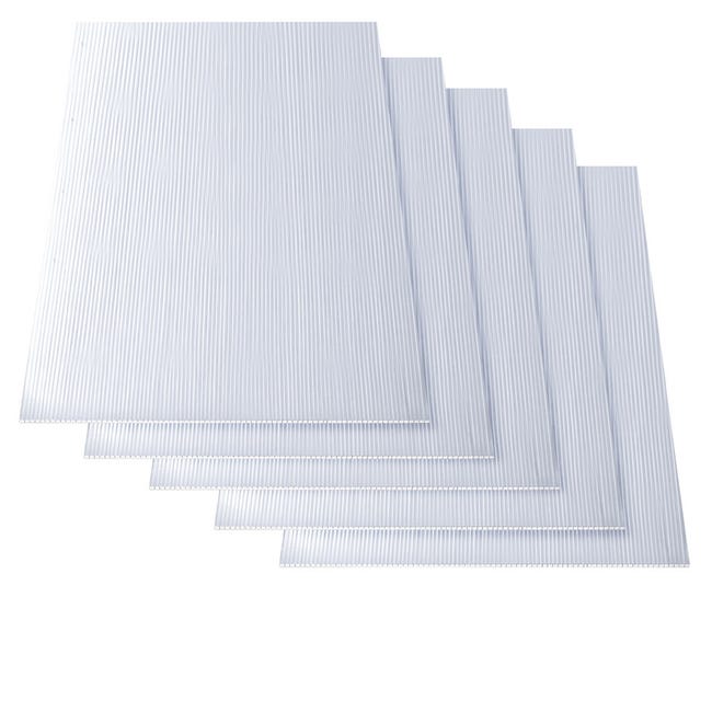 Lot De 5 Plaques Polycarbonate 6 Mm Pour Serre - Double Alvéolaire Résistant UV Et Incassable