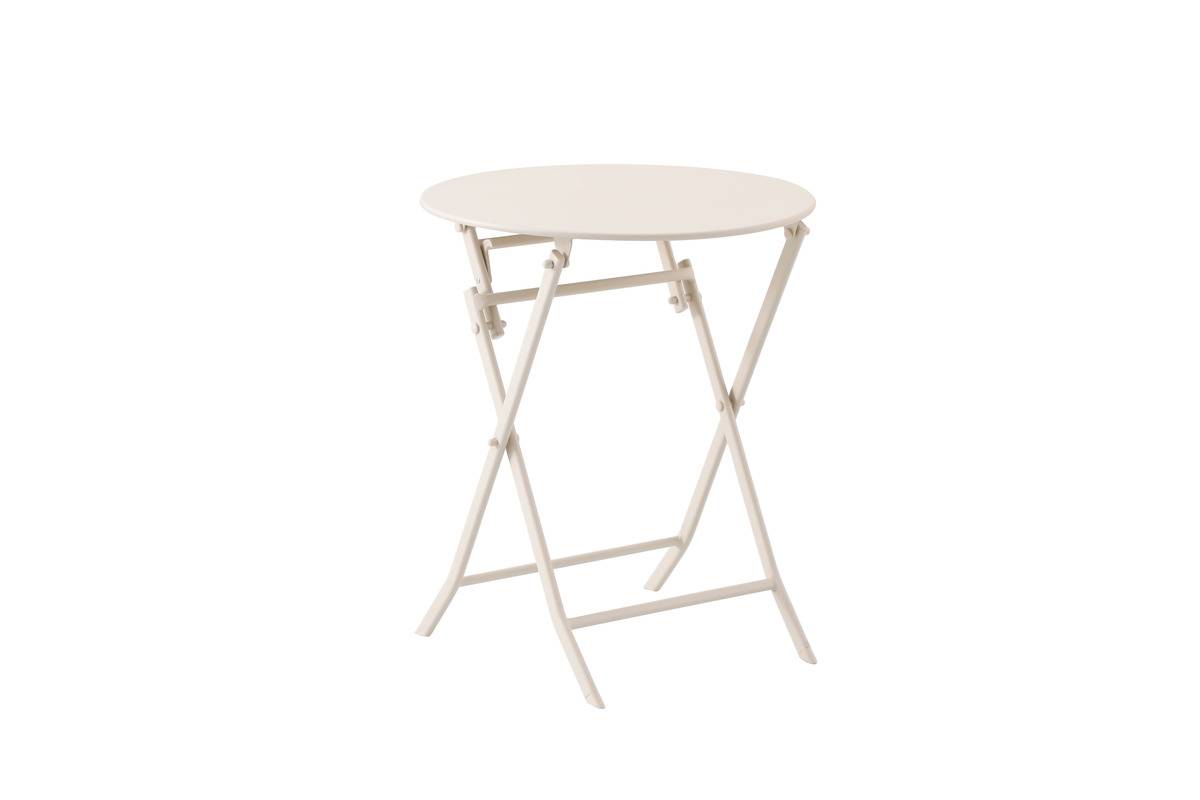 Table de jardin pliante ronde "Greensboro" argile 2 places - Hespéride