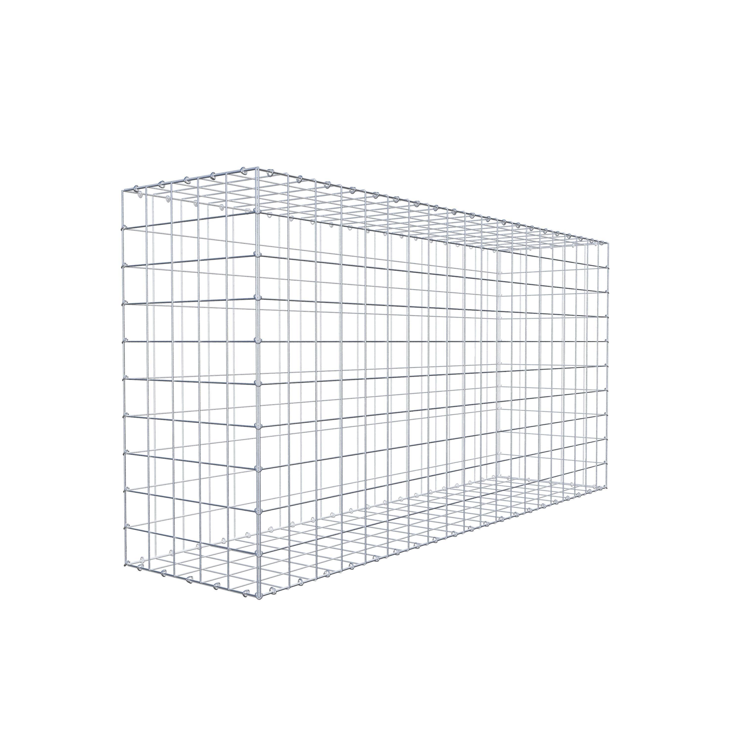 Gavión de acero galvanizado 200x100x50cm (LxAxP), malla 10 x 10cm, Anillo en C, jaula metálica para muro o jardín - 9