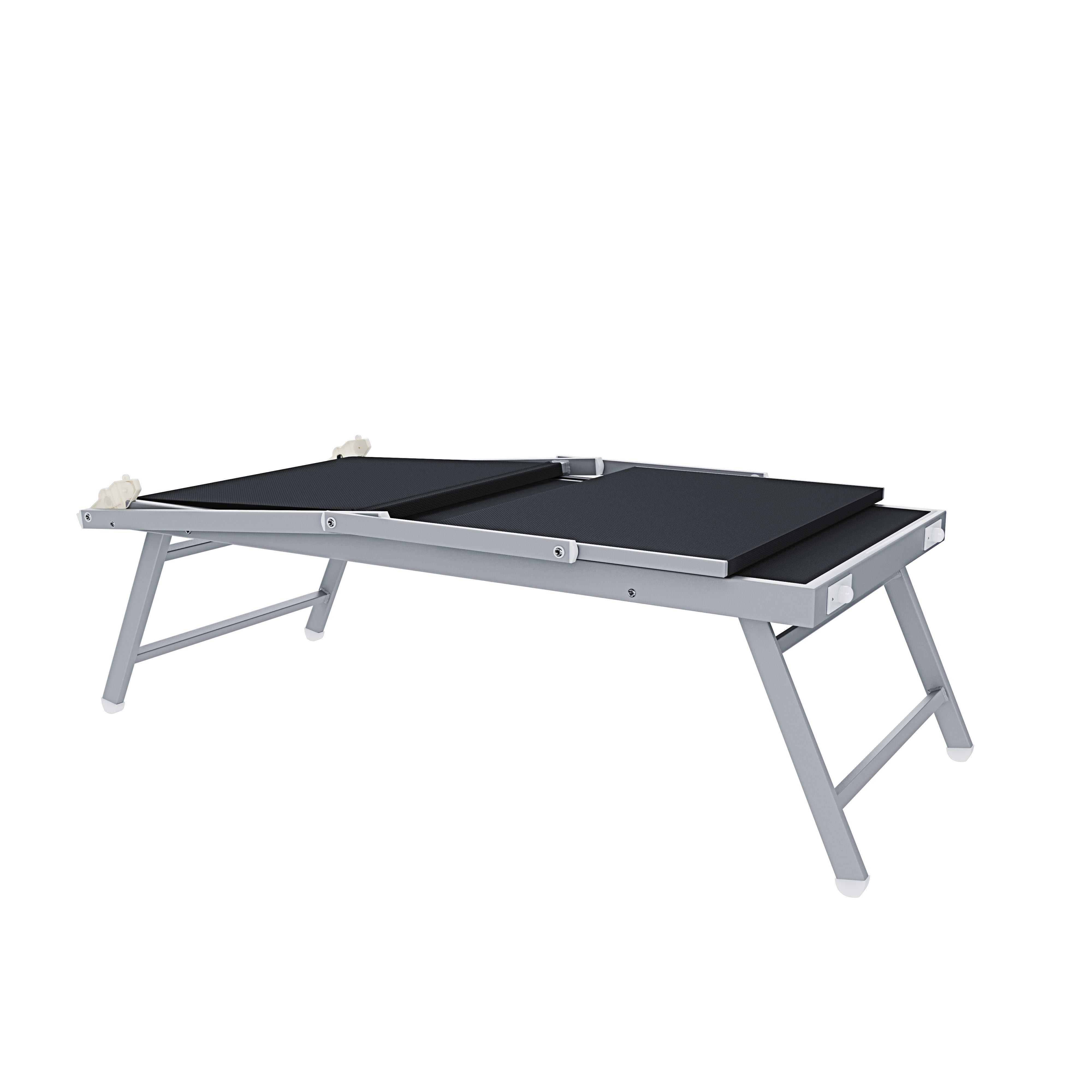 4 Lettini Prendisole Pieghevole Professionale in Alluminio e Tessuto Textilene Tettuccio Parasole Sdraio Mare Spiaggia 182x60x38 cm Grigio Scuro - 6