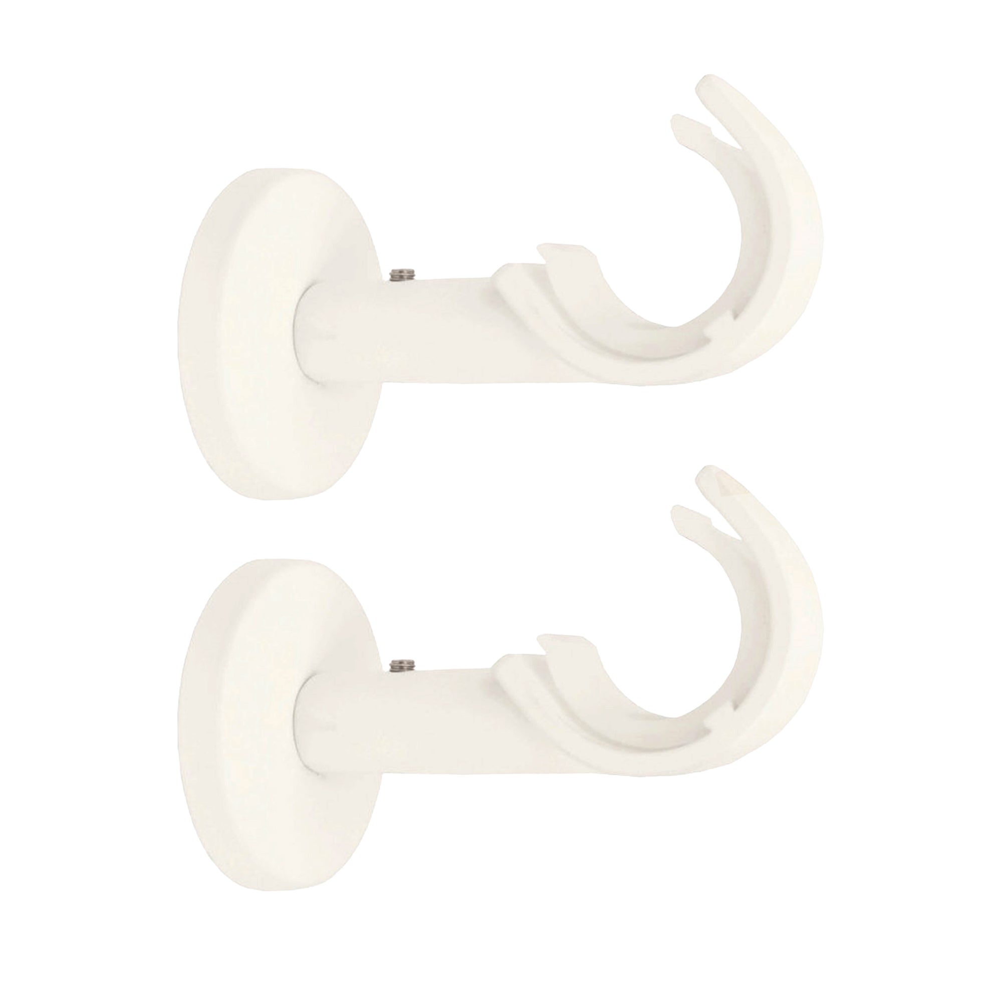 2 Supports Muraux Pour Tringle à Rideaux D28 Mm, Saillie Extensible 110 à 160 Mm, Noir Mat