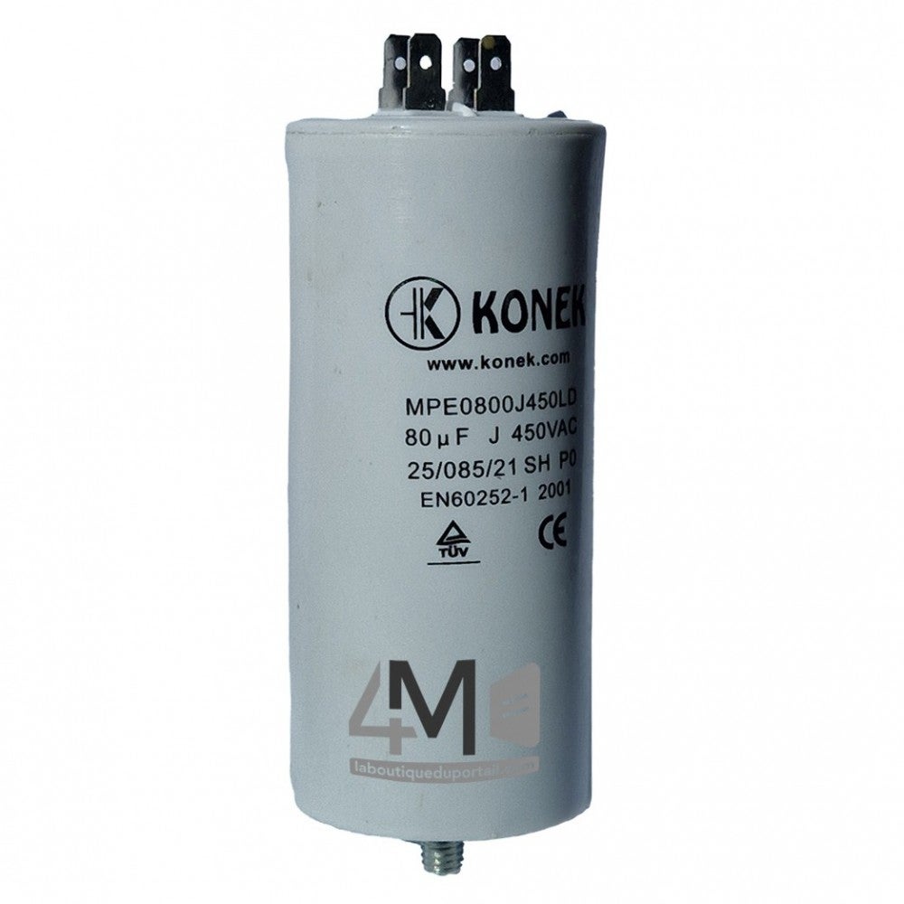 Condensateur De Marche COMAR 80 µF 450 V/AC - Référence 600041, Neuf, Pour Moteur