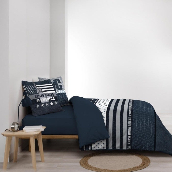 Housse de couette 240 x 220 cm coton 42 fils + 2 taies States - 4