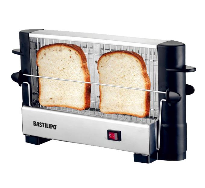 Bastilipo Grille-Pain Multipan 750W - Double Fente 22x11 Cm, Grille Inox, Design Vintage - Firefox Fast Toaster FFT-750